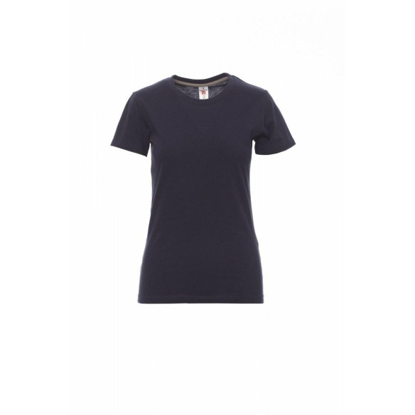 T-Shirt Sunset Girocollo da Donna a Mezza Manica Sfiancata in Cotone 190 Gr