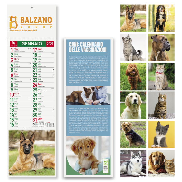 Calendario Cani e Gatti con personalizzazione