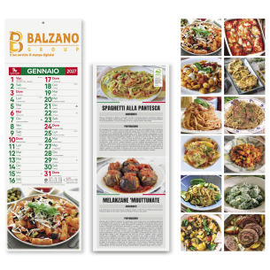 Calendario Gastronomia 2027 personalizzato con il logo