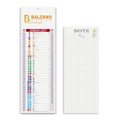Calendario Silhouette 2027 mensile personalizzabile con il logo