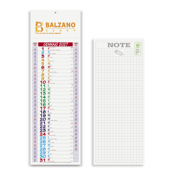 Calendario Silhouette 2027 mensile personalizzabile con il logo
