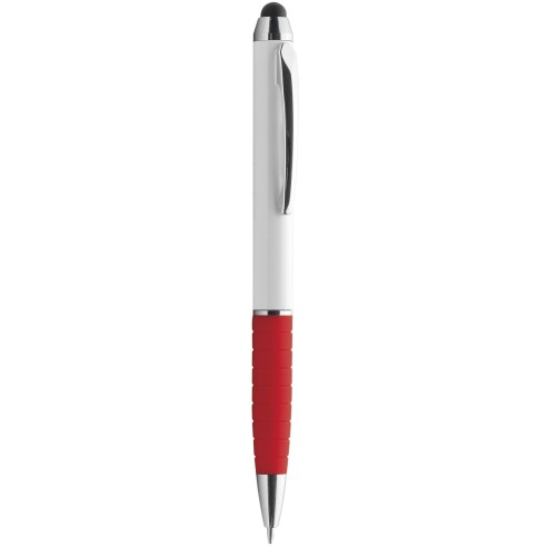 Penna a sfera con gommino per touch screen con logo
