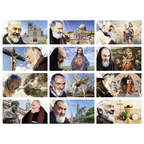 Calendario illustrato 2027 San Pio con personalizzazione