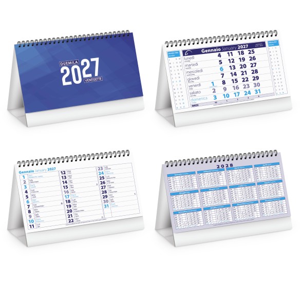 Calendarietto spiralato da tavolo con personalizzazione