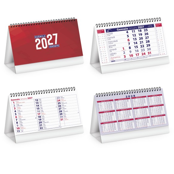 Calendarietto spiralato da tavolo con personalizzazione