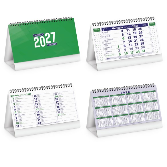 Calendarietto spiralato da tavolo con personalizzazione