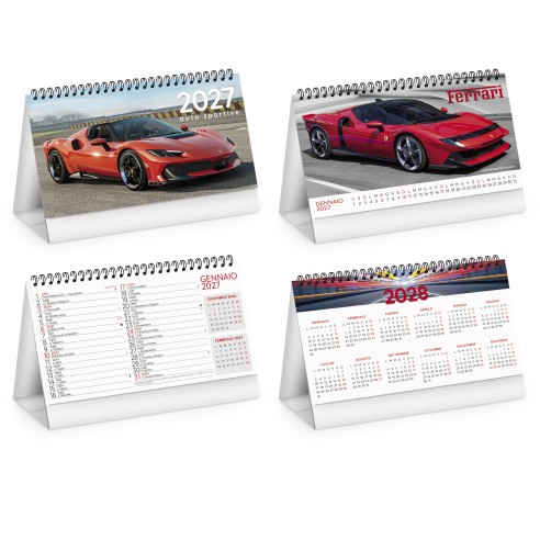 calendarietto spiralato da tavolo auto sportive