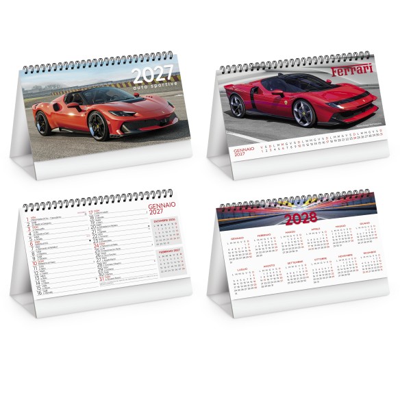 calendarietto spiralato da tavolo auto sportive