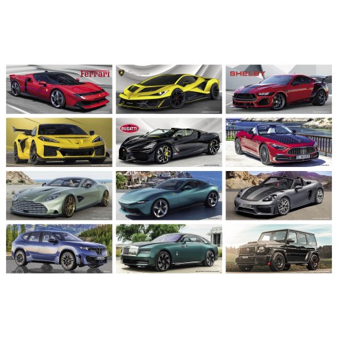 calendarietto spiralato da tavolo auto sportive